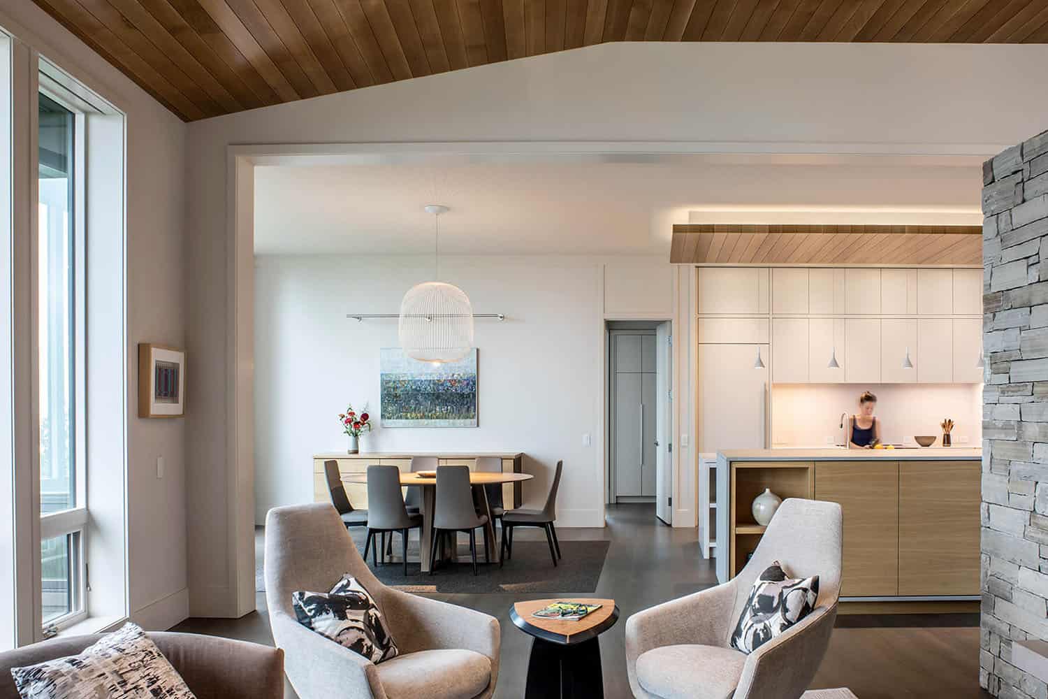 rustic modern great room