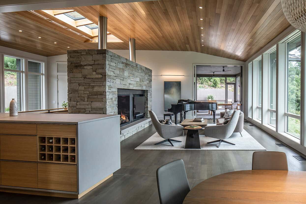 rustic modern great room