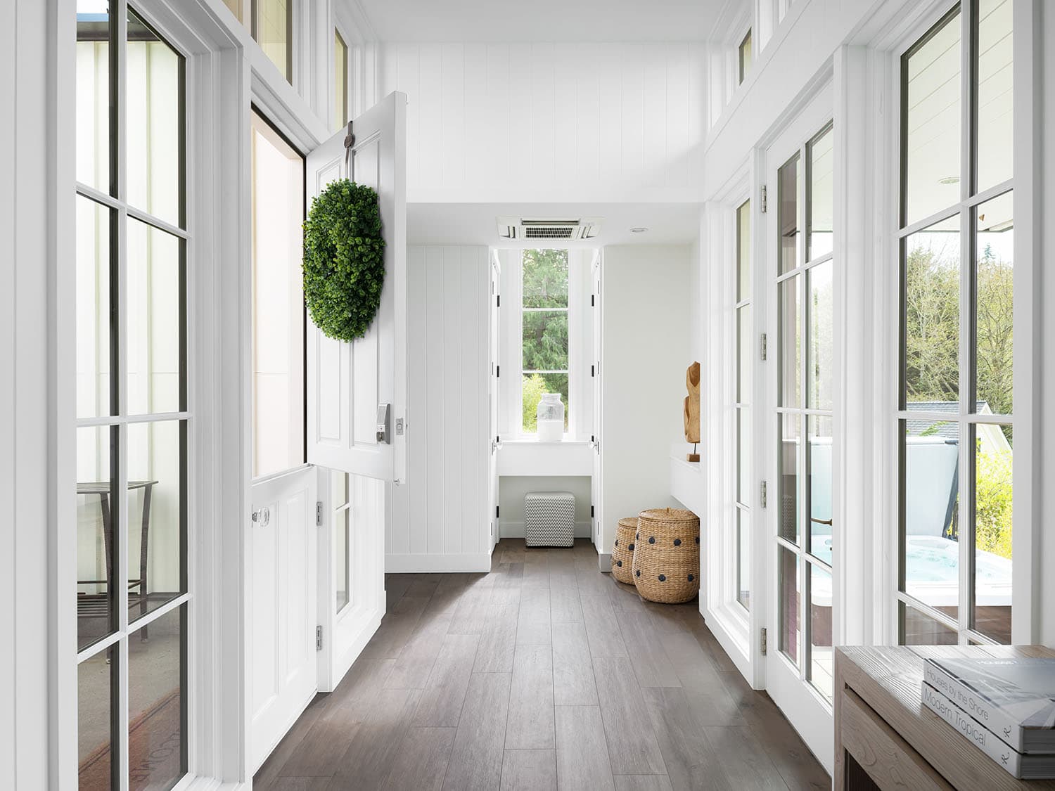 modern farmhouse style house entry