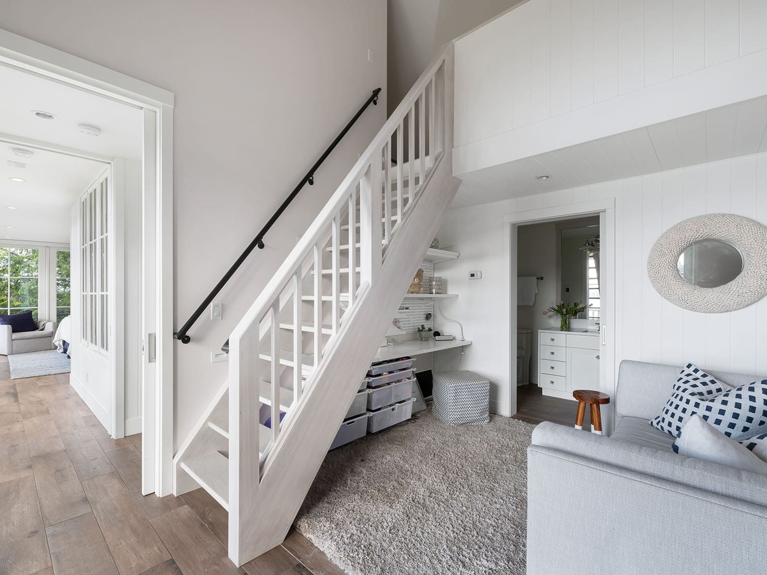 modern farmhouse style family room