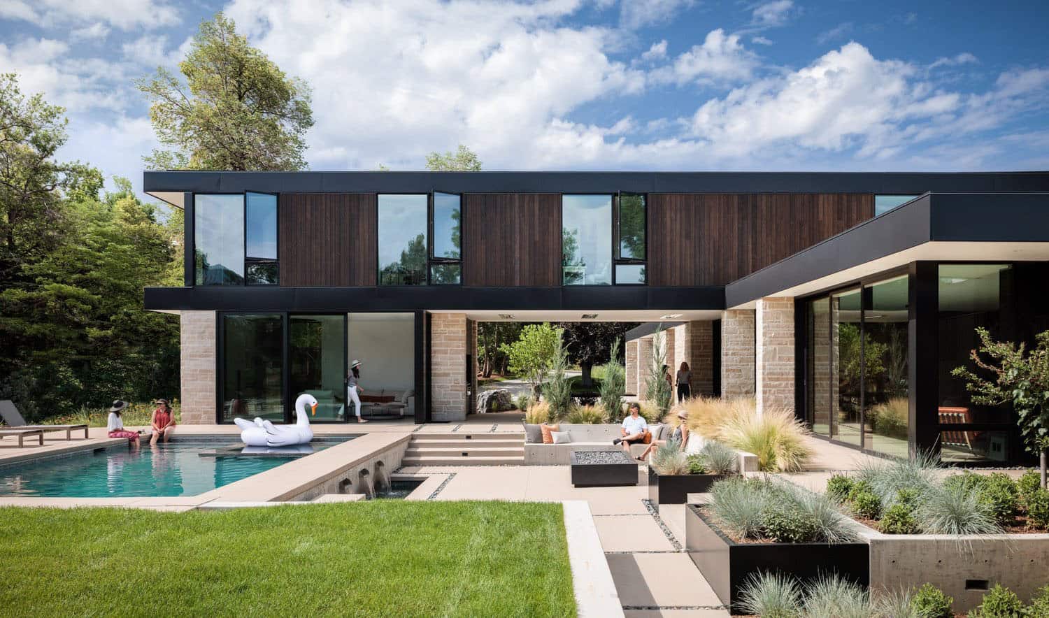 modern house exterior landscape