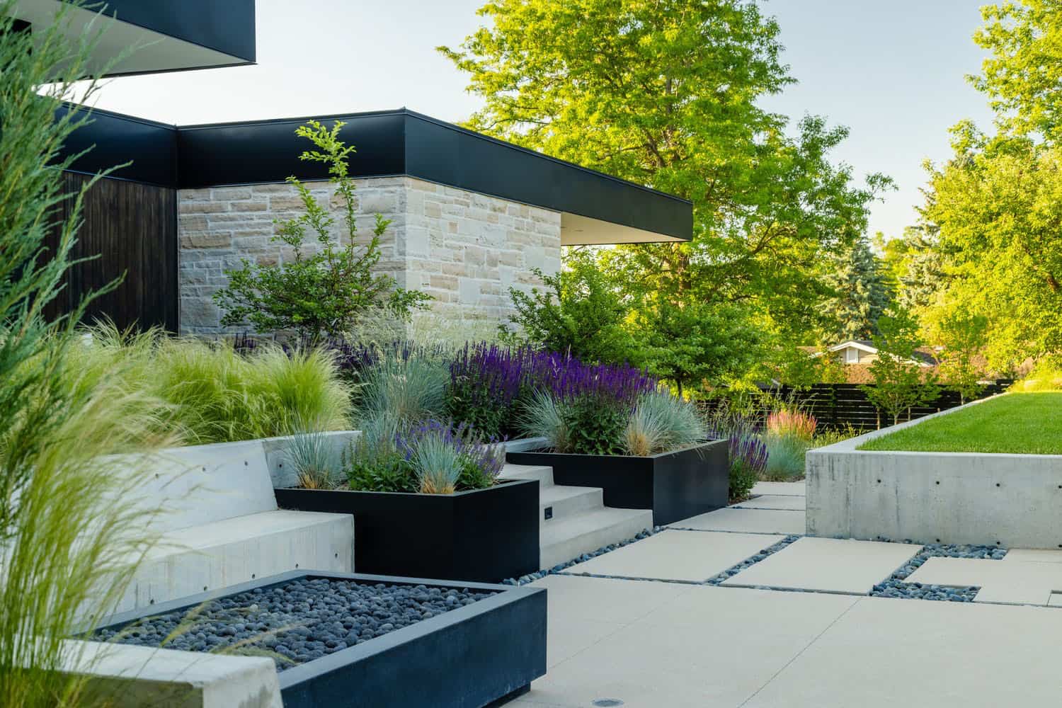 modern house exterior patio