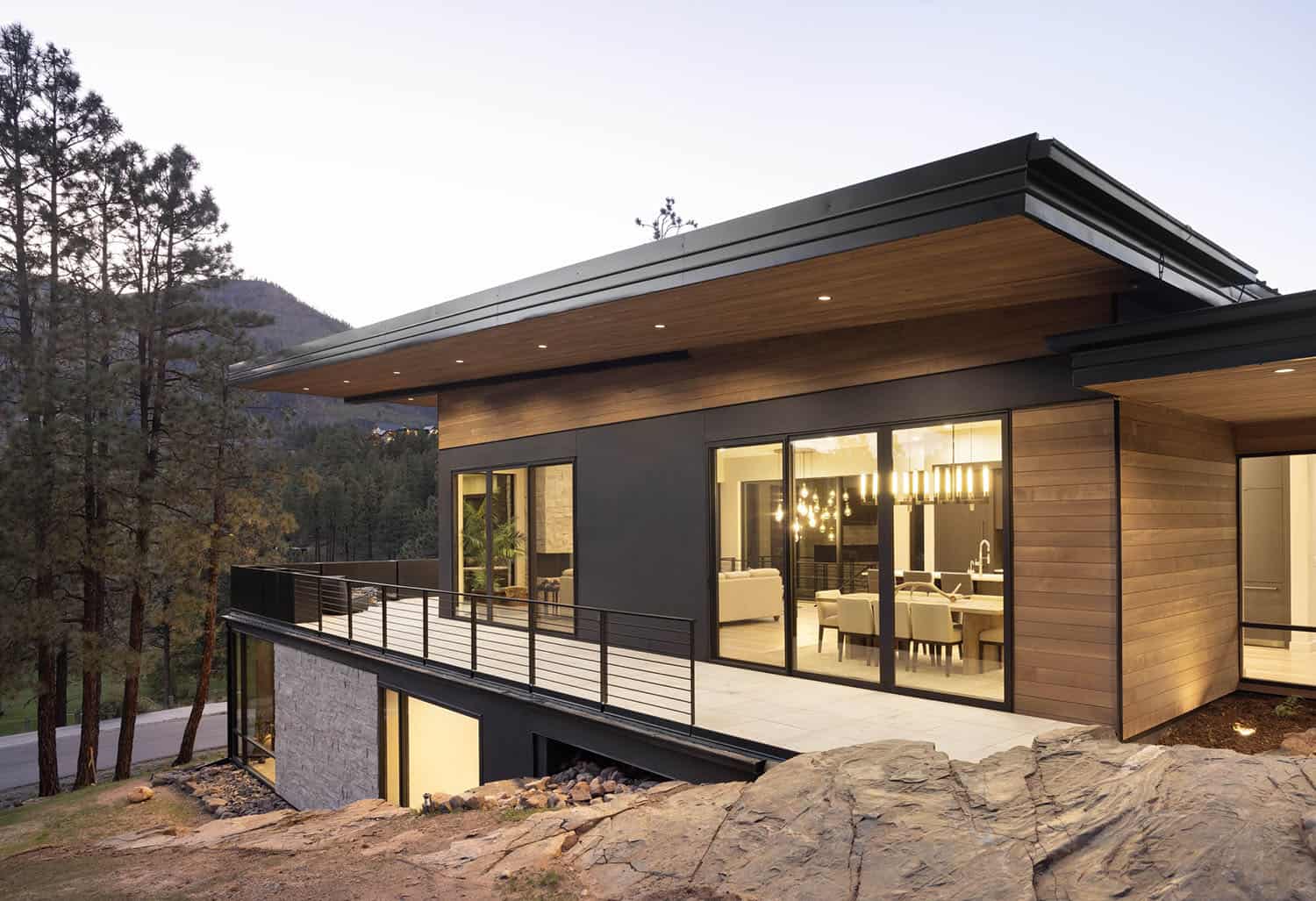 modern mountain home exterior