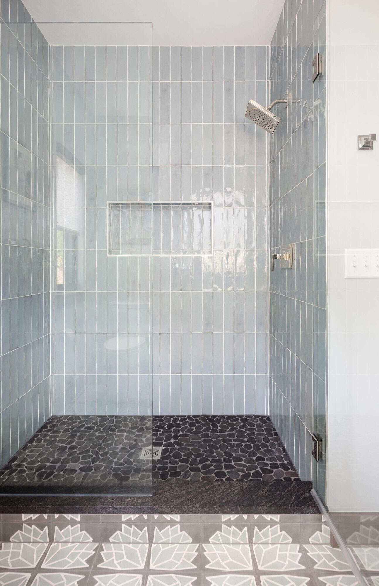 contemporary bathroom shower