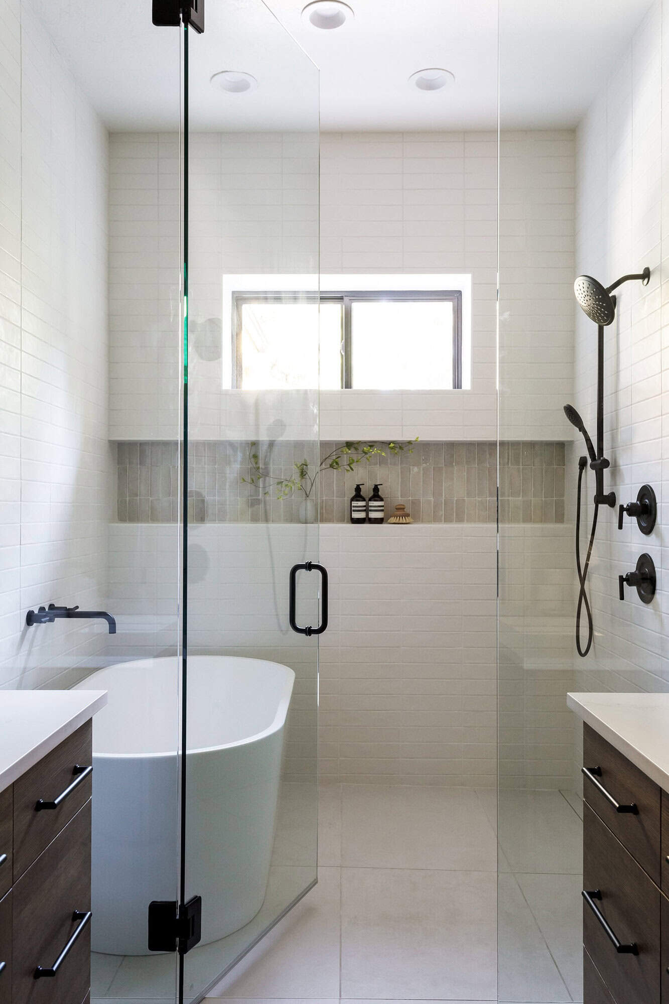 rustic bathroom shower and tub combo