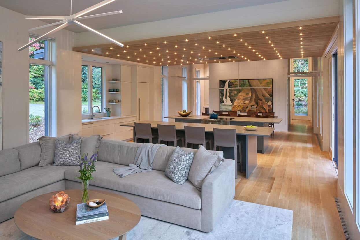 modern living and dining room