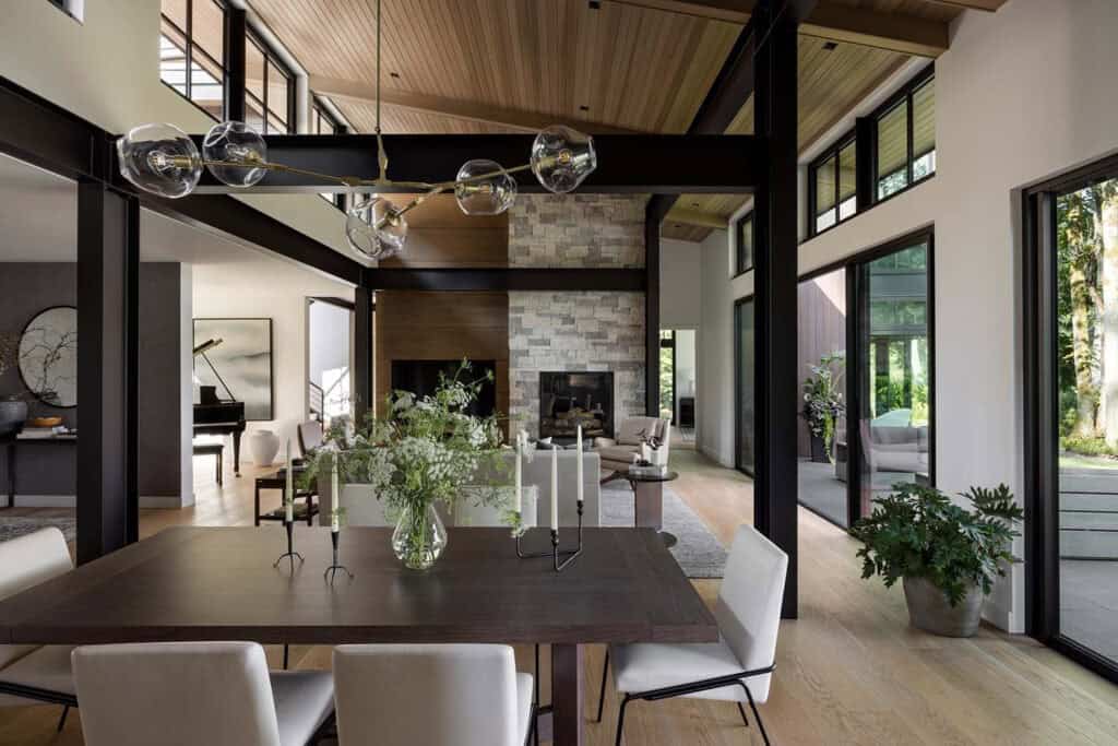 Step inside this beautiful modern woodland retreat on Bainbridge Island