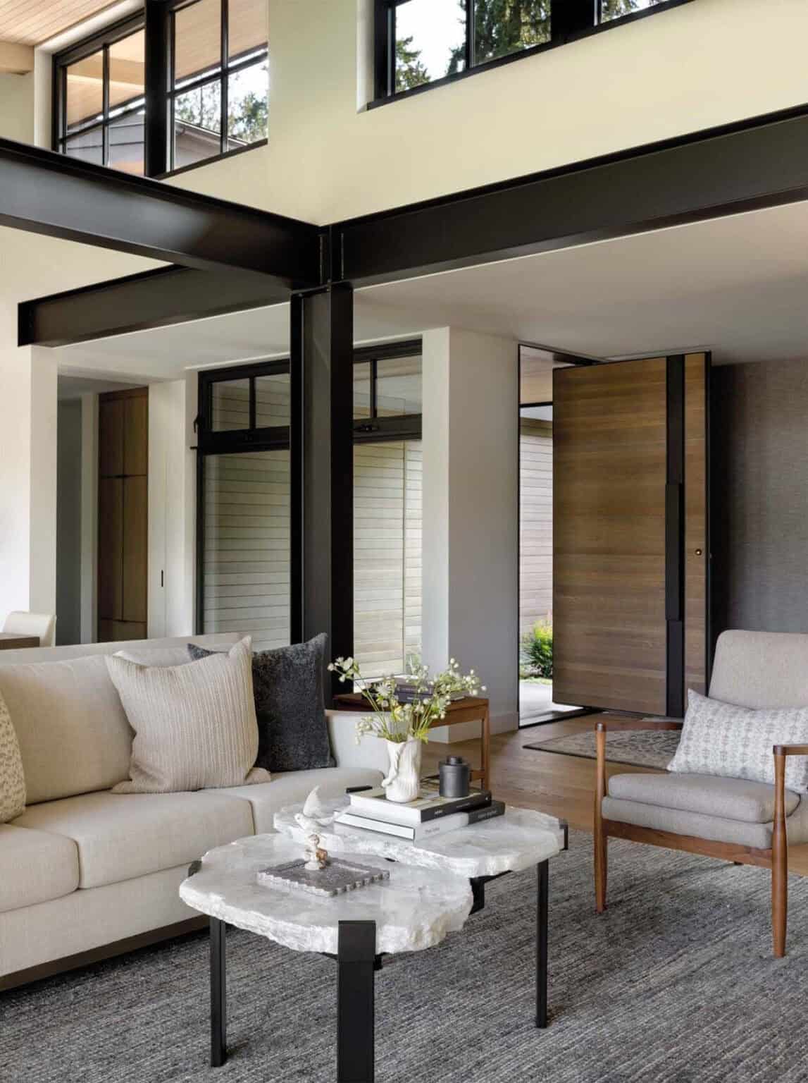 Step inside this beautiful modern woodland retreat on Bainbridge Island