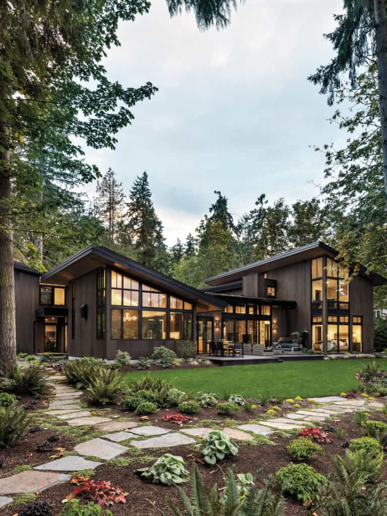 Step inside this beautiful modern woodland retreat on Bainbridge Island