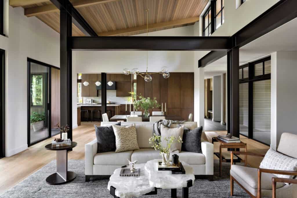 Step inside this beautiful modern woodland retreat on Bainbridge Island