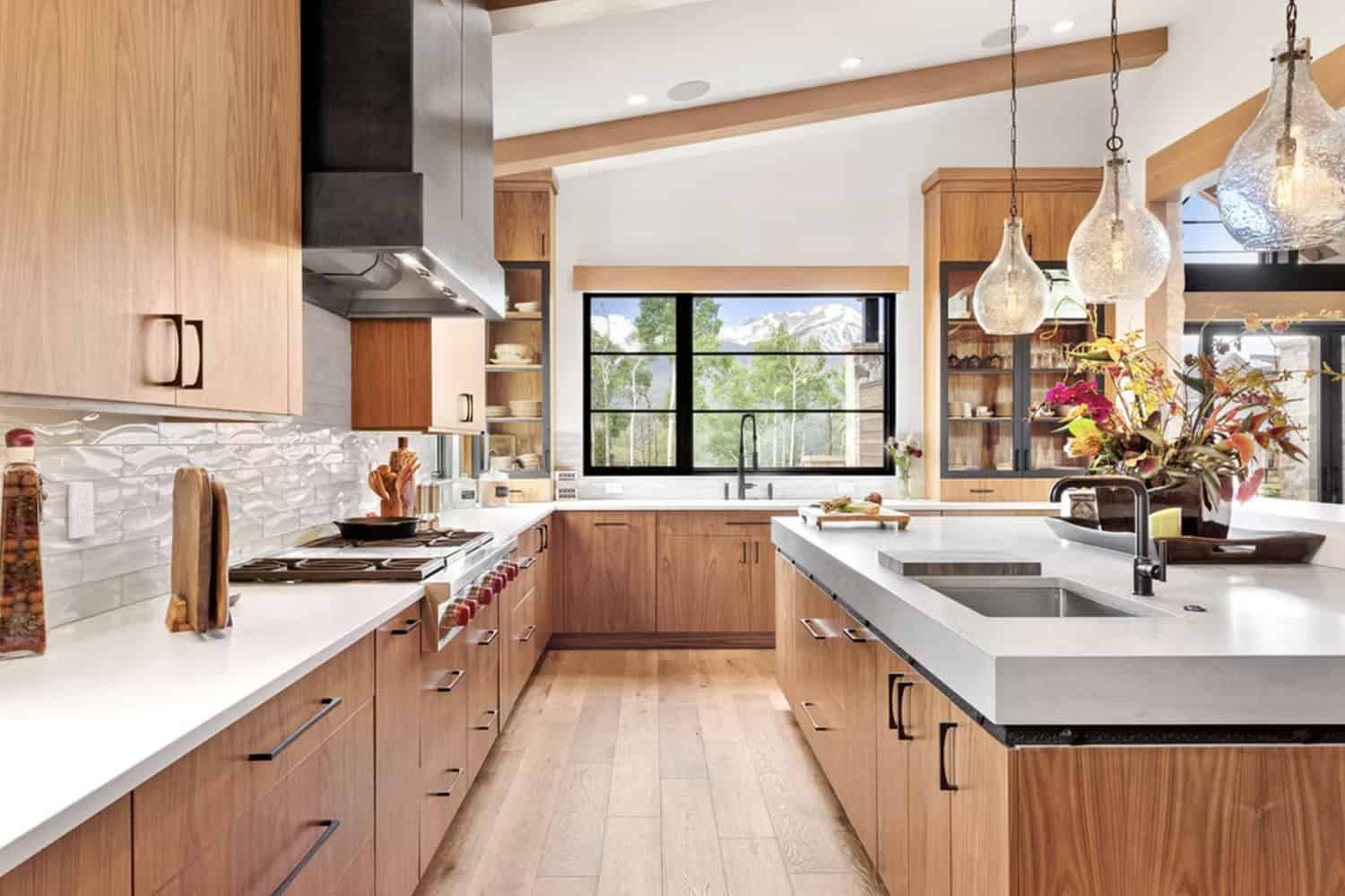 modern mountain style kitchen