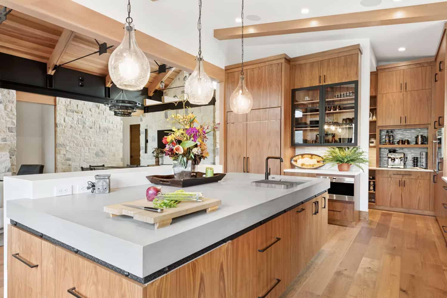 modern mountain style kitchen