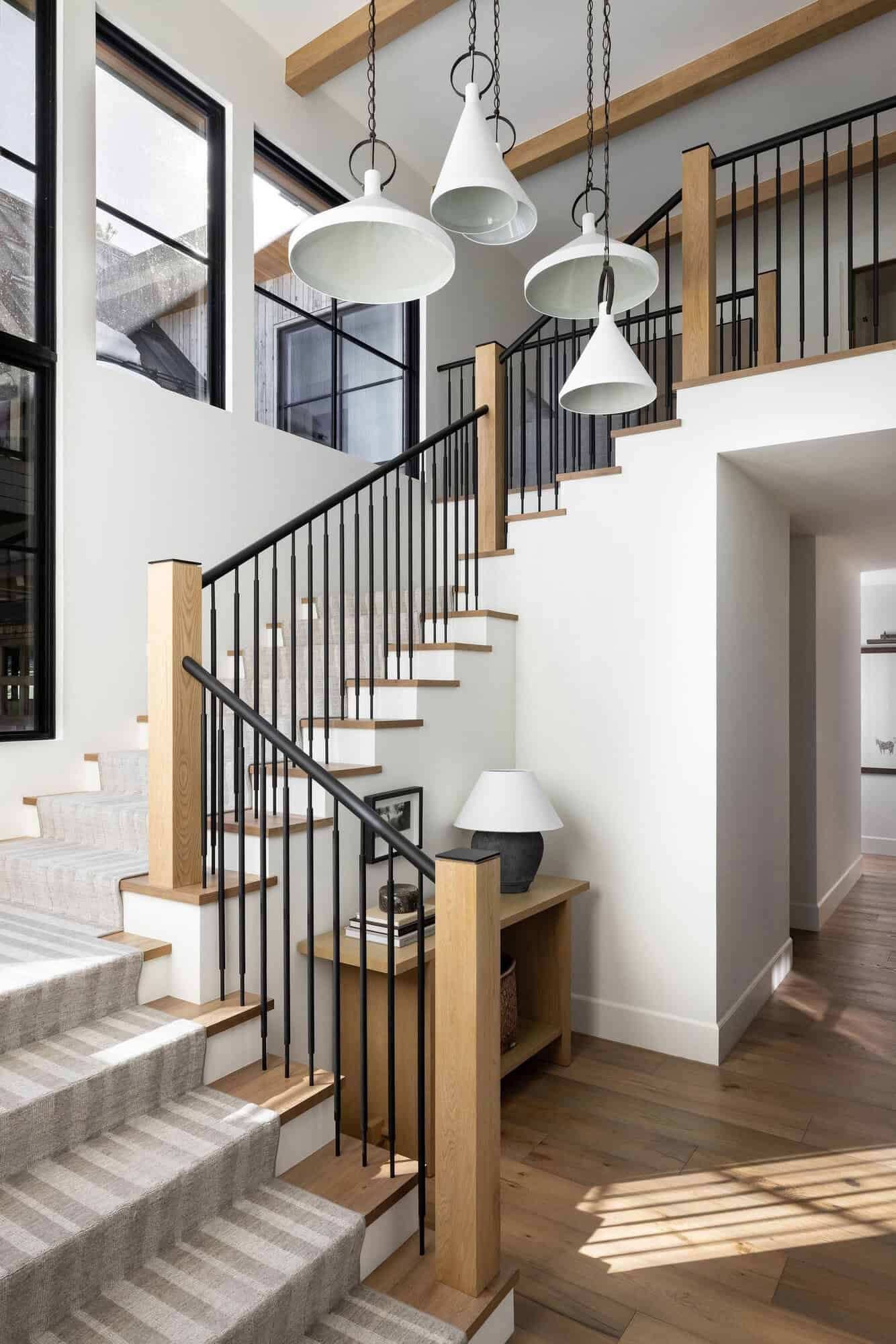 modern farmhouse style staircase