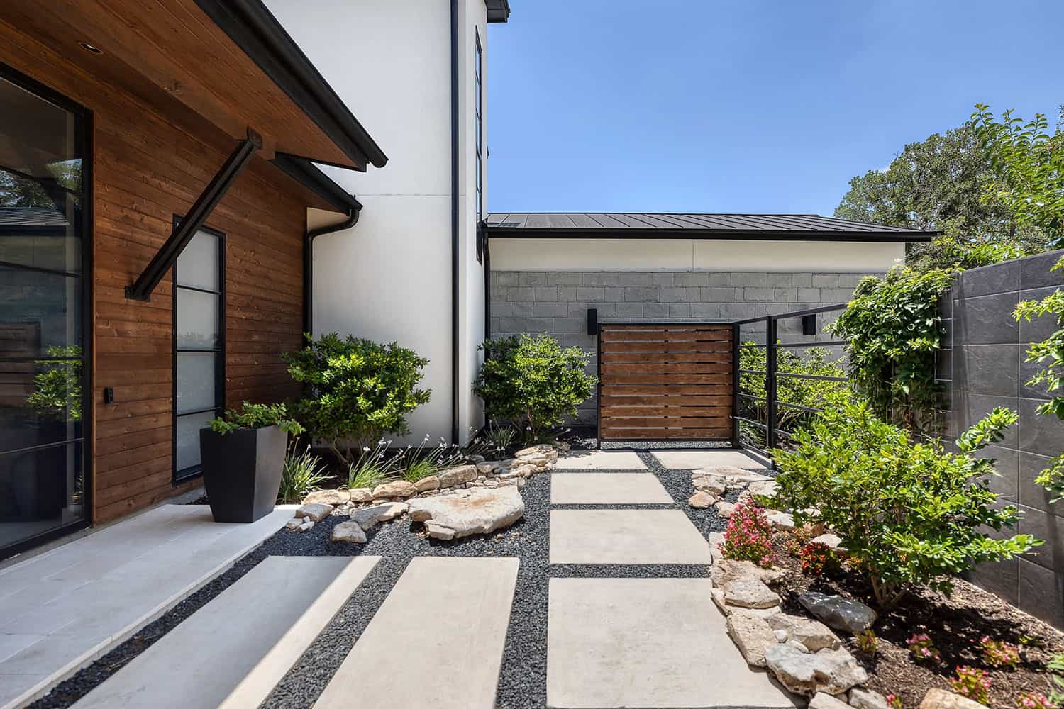 organic modern home exterior