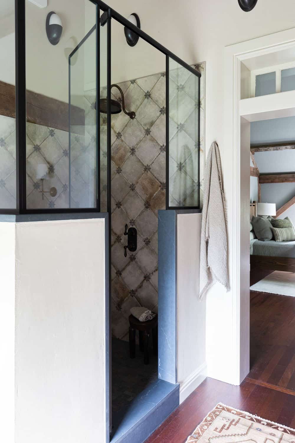 contemporary bathroom shower
