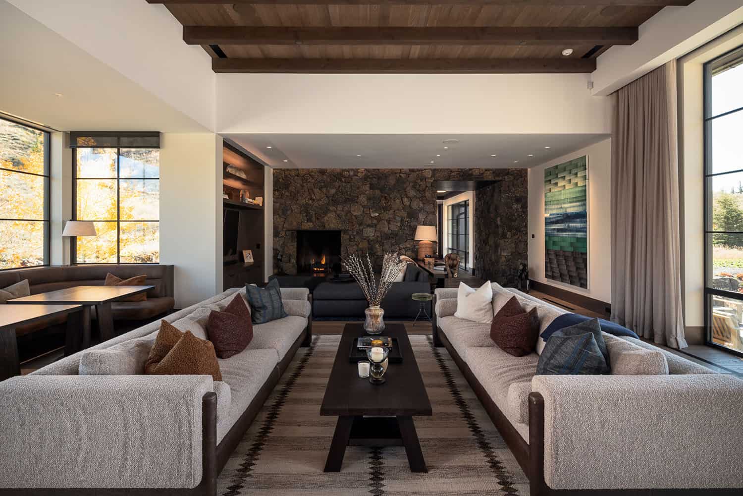 modern rustic living room