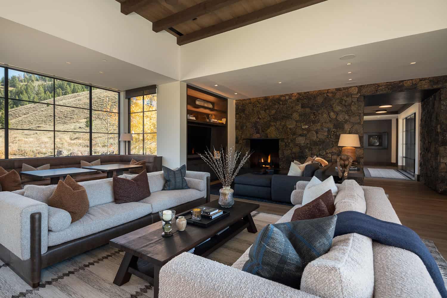 modern rustic living room