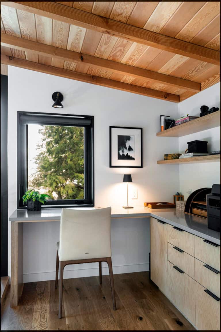 Image showcasing A stunning Scandinavian modern home in the forests of Bainbridge Island