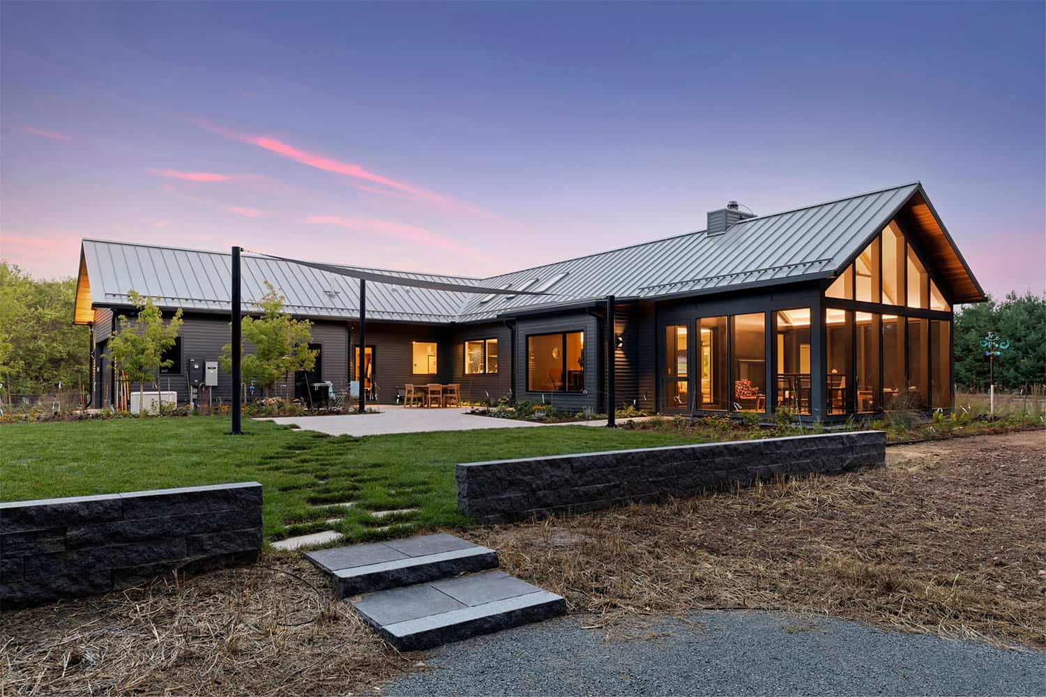 river house exterior backyard view