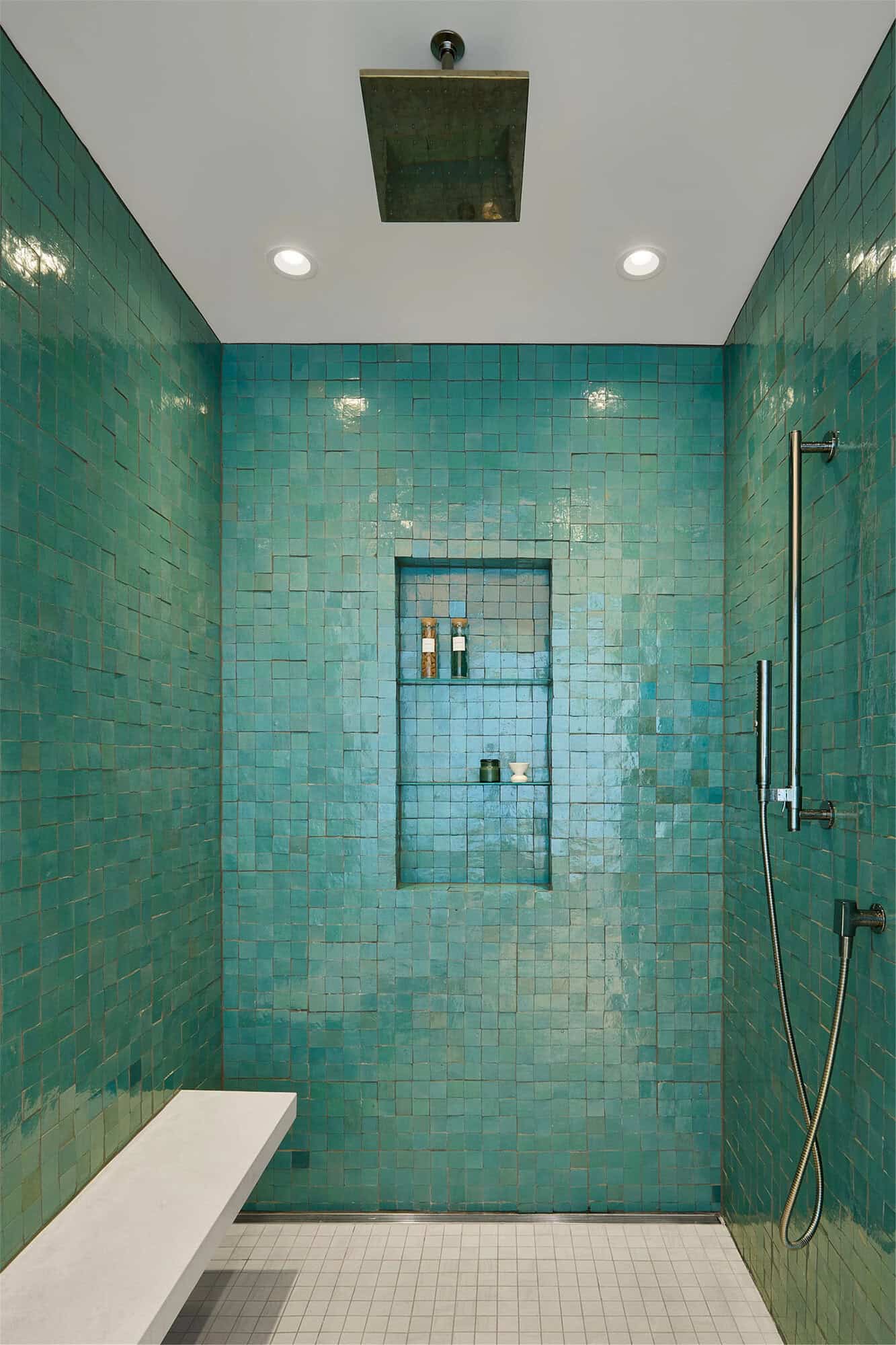 modern bathroom with a shower
