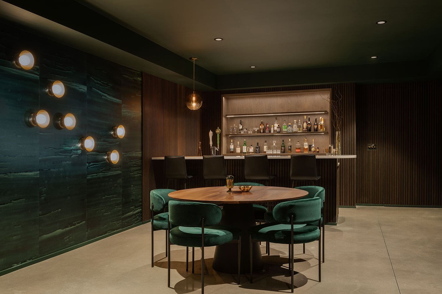 modern speakeasy-style bar