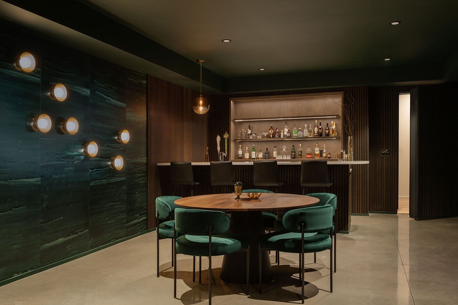 modern speakeasy-style bar