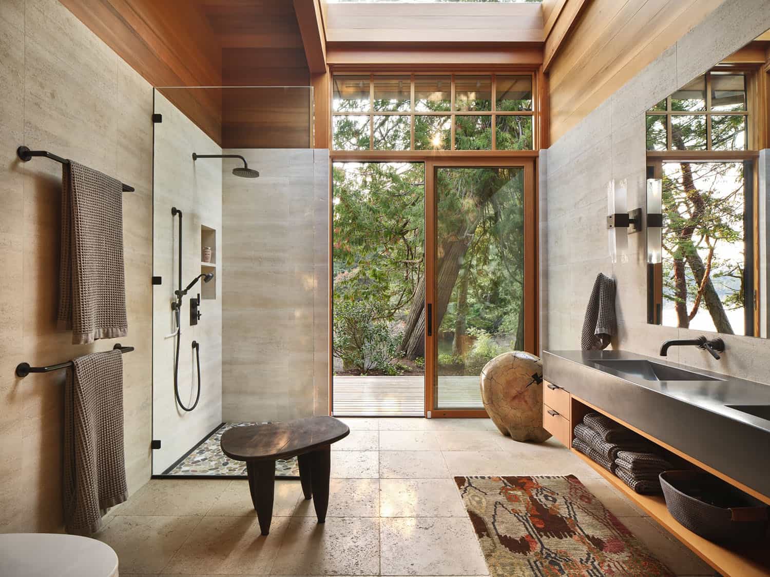 modern rustic bathroom