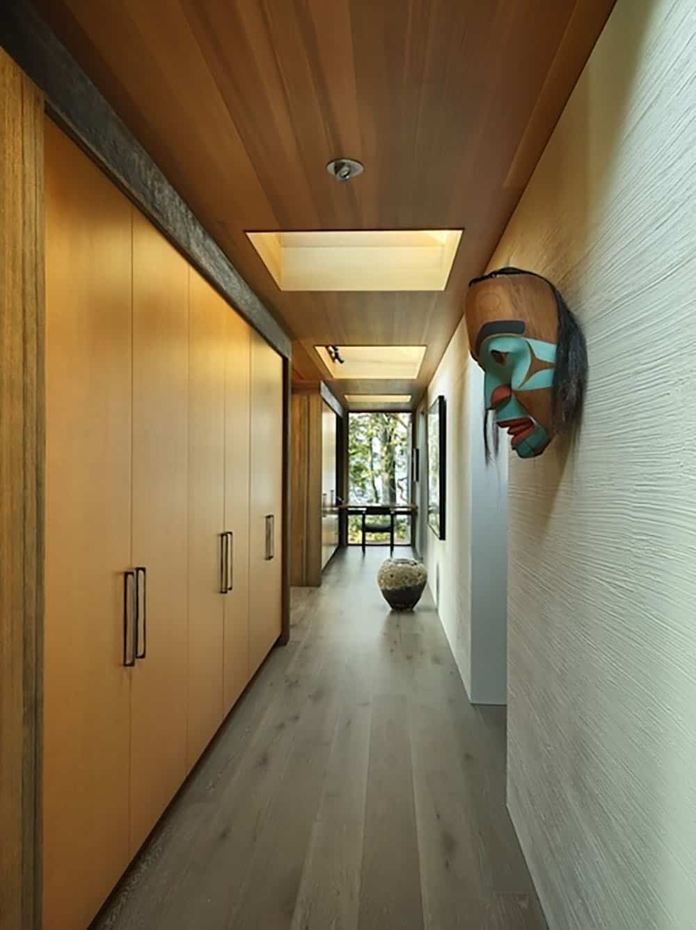 modern rustic hallway