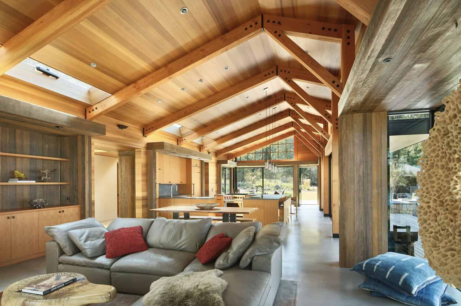 modern rustic great room 
