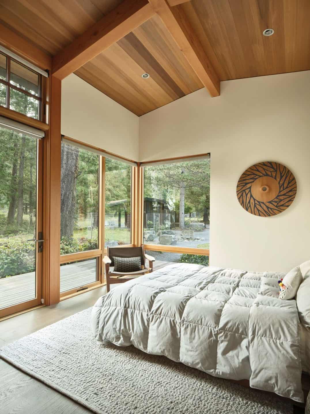 modern rustic guest bedroom