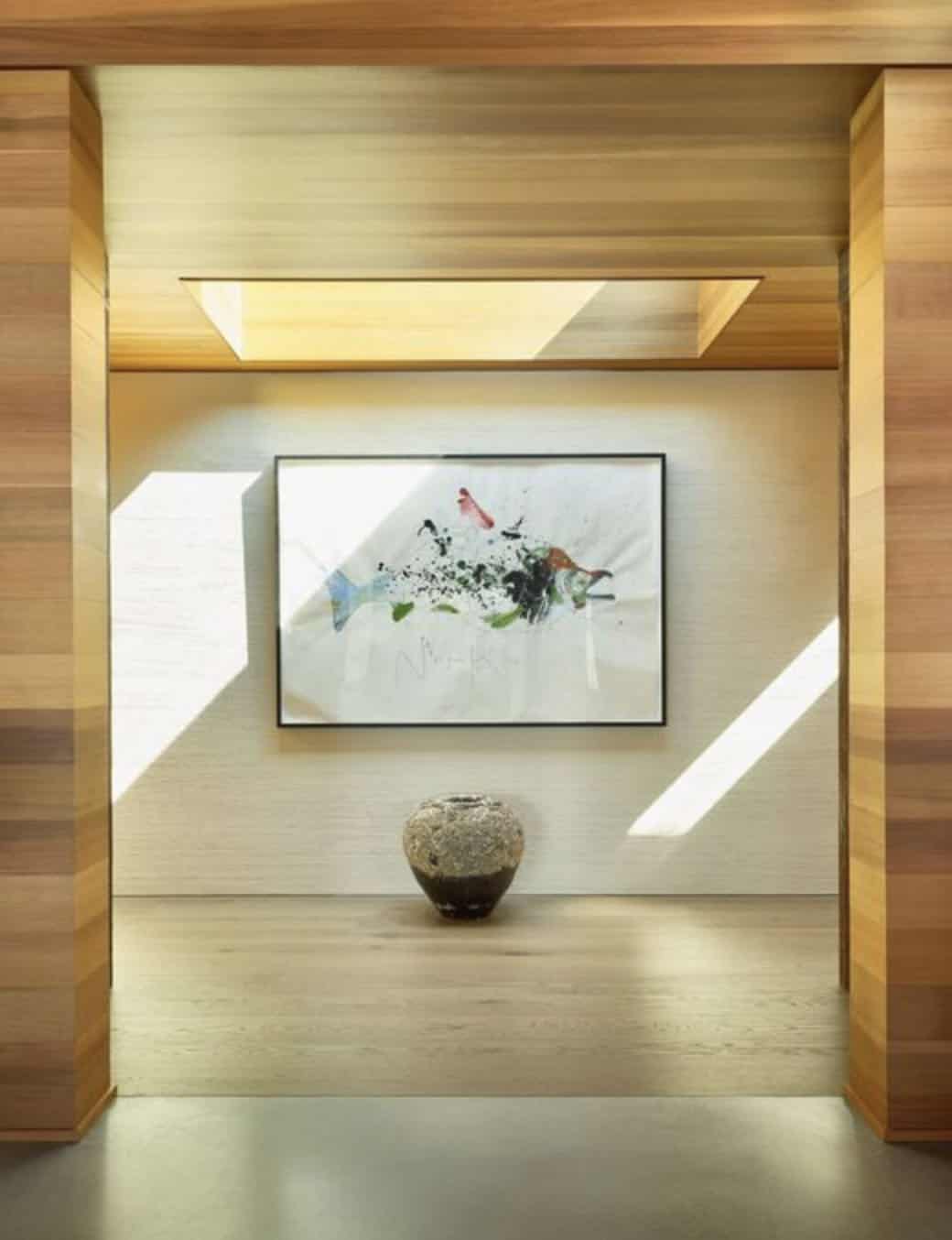 modern rustic hallway