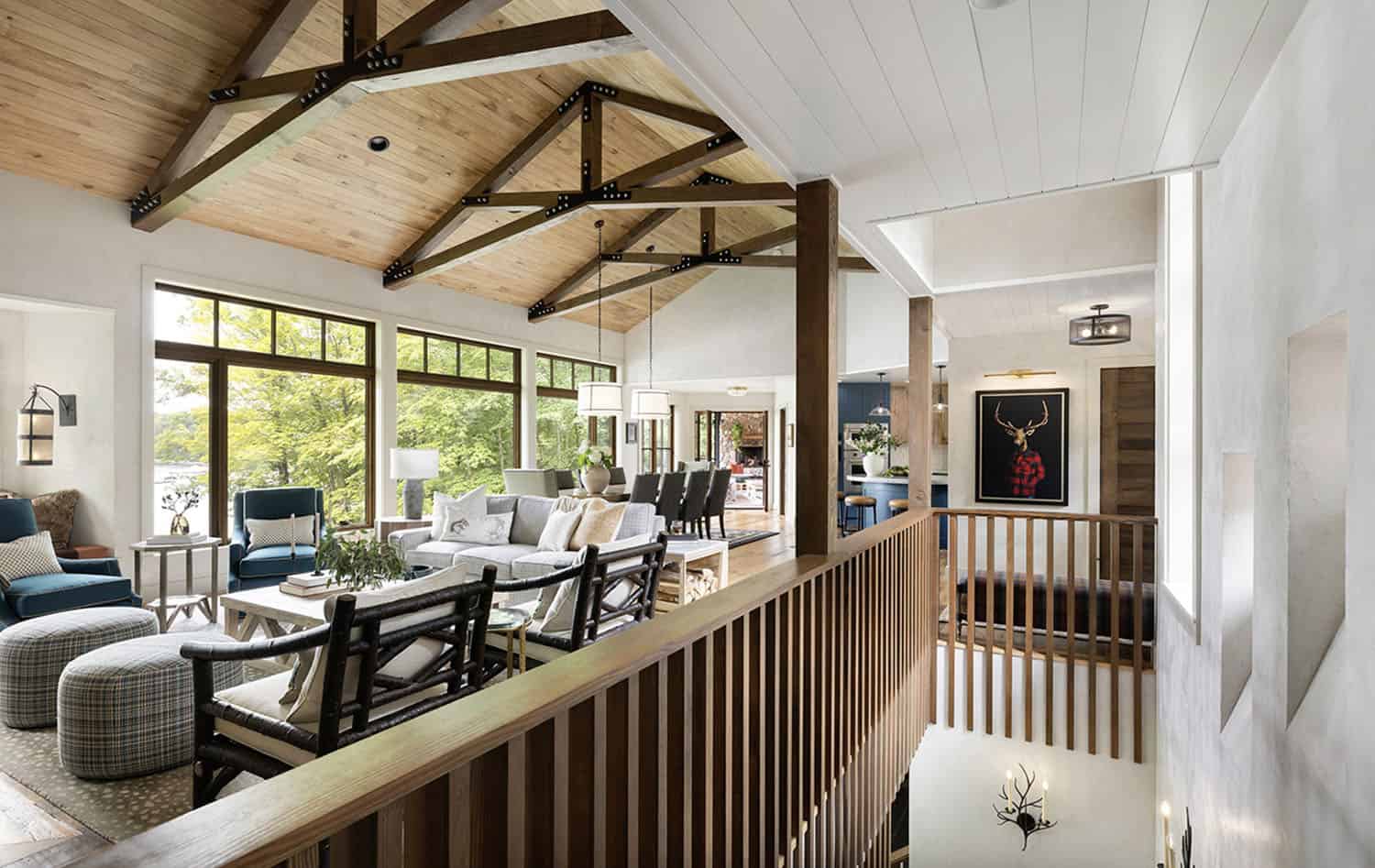 transitional style great room
