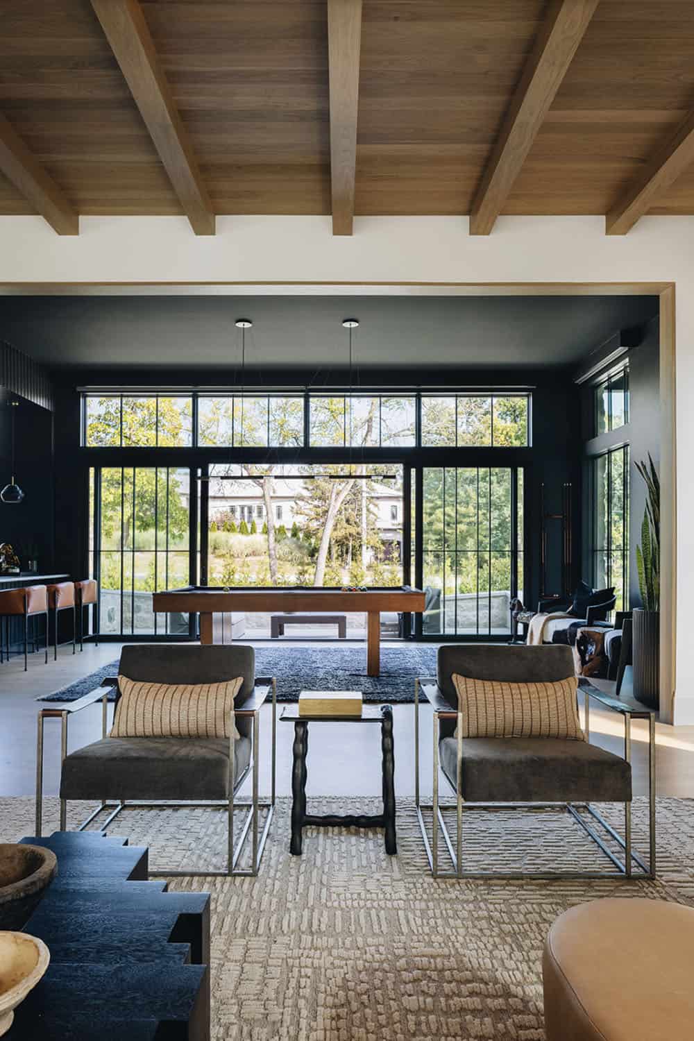 transitional family room