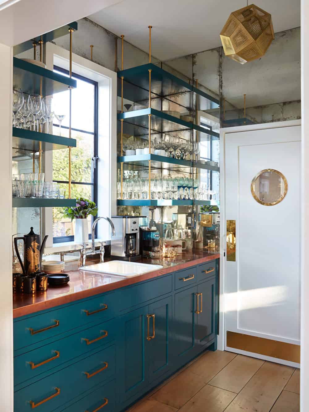urban farmhouse home bar