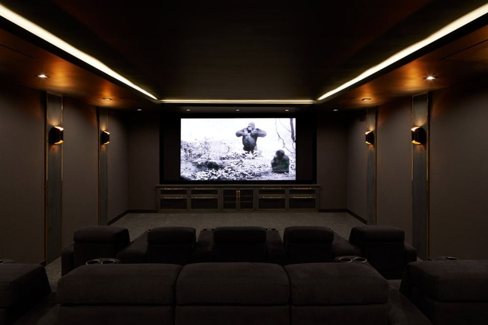 urban farmhouse home theater