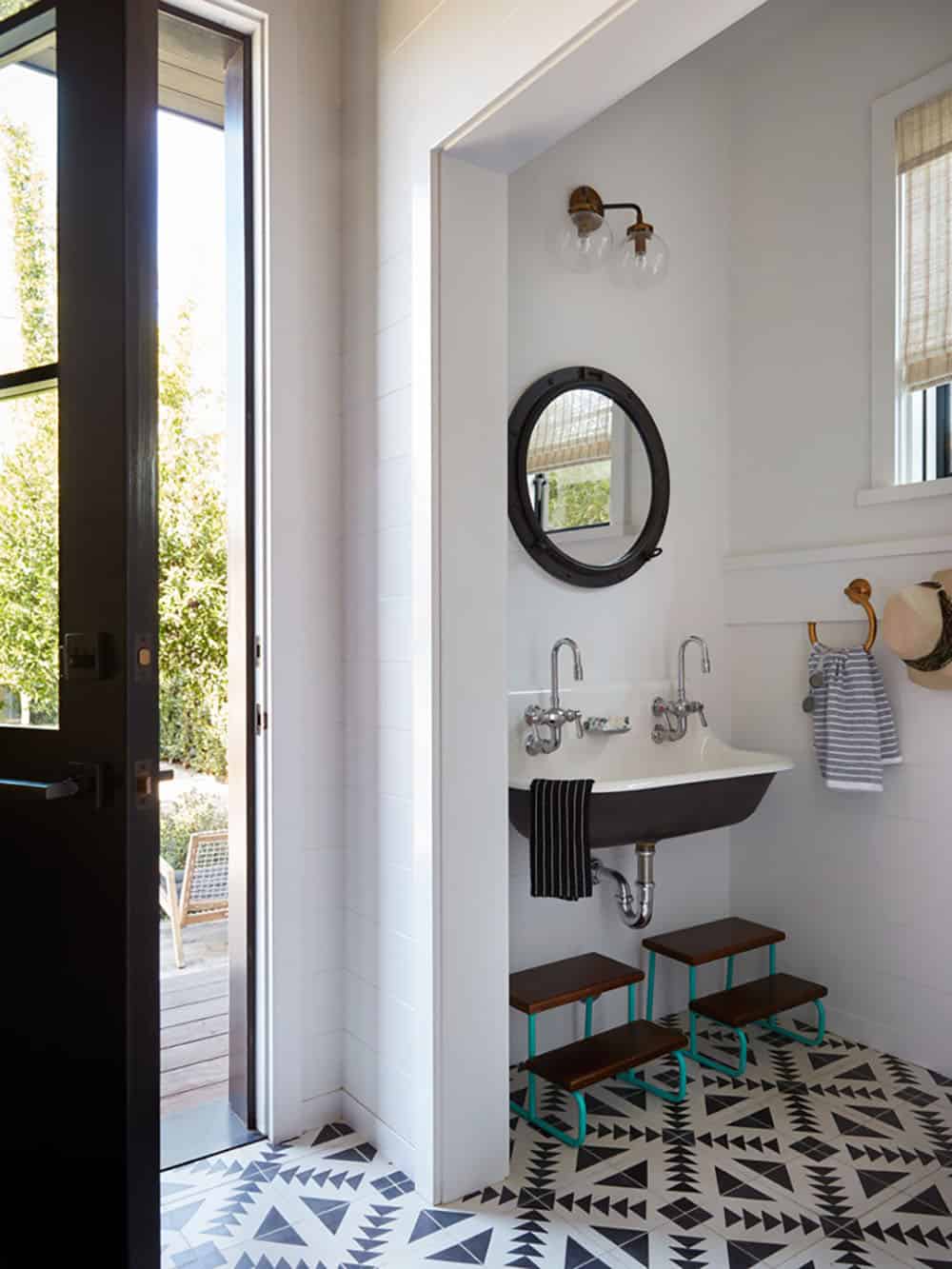 urban farmhouse powder room