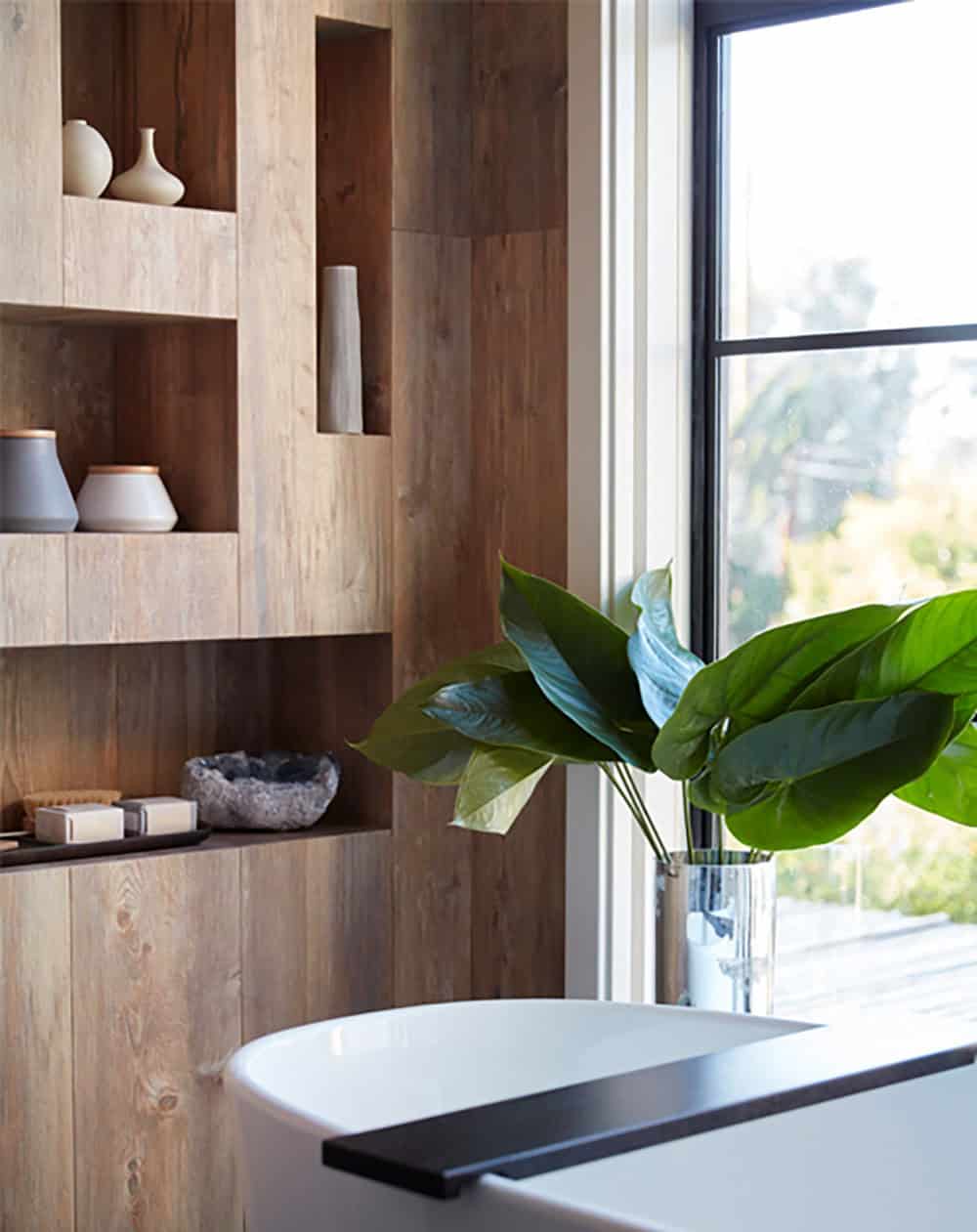 urban farmhouse bathroom tub detail