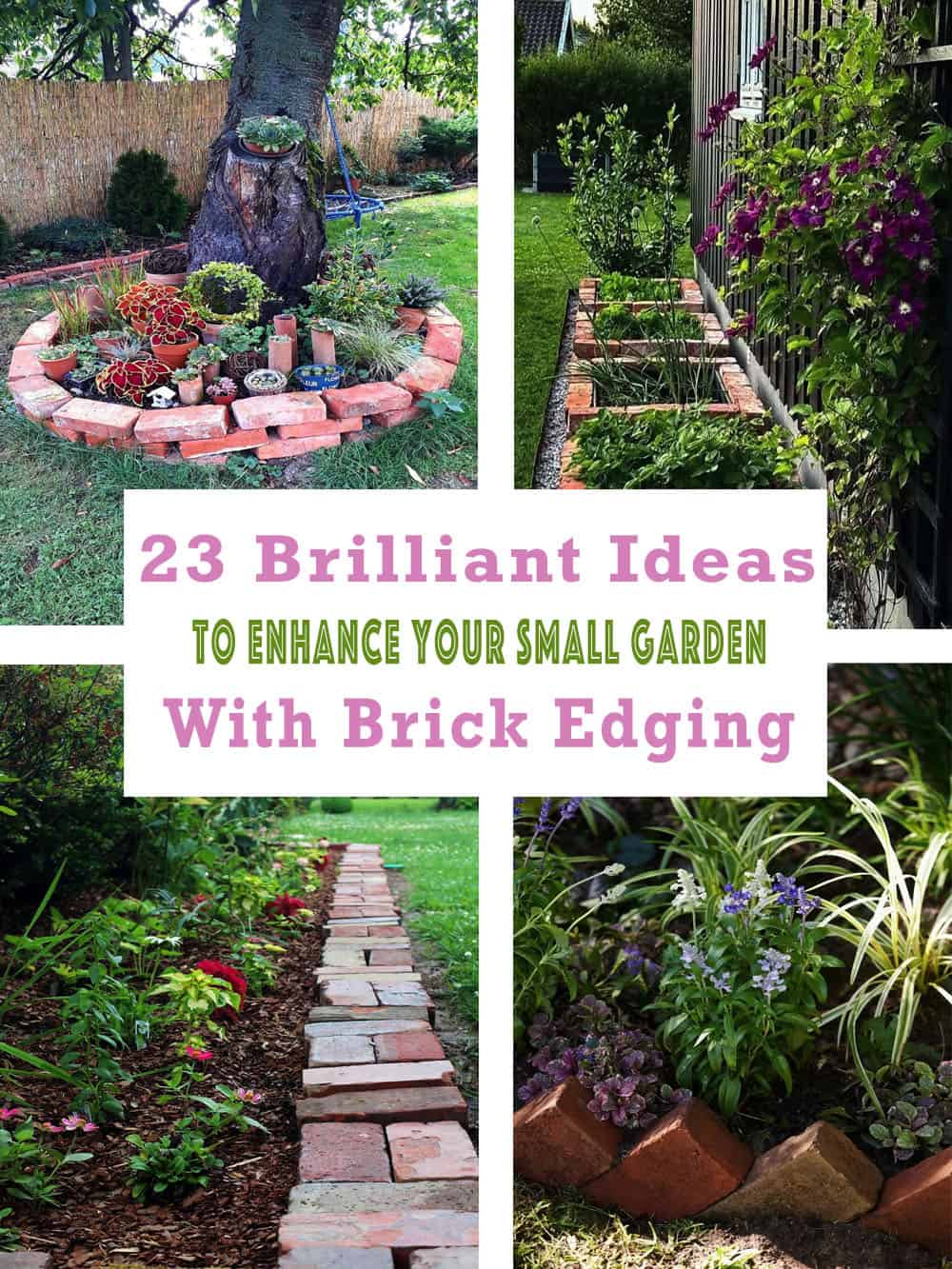 brick edging small garden ideas