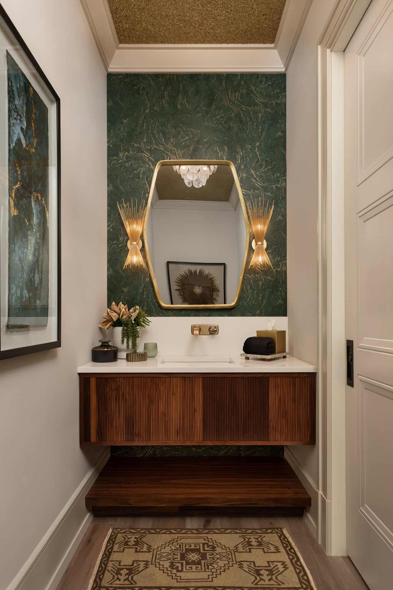 contemporary powder room