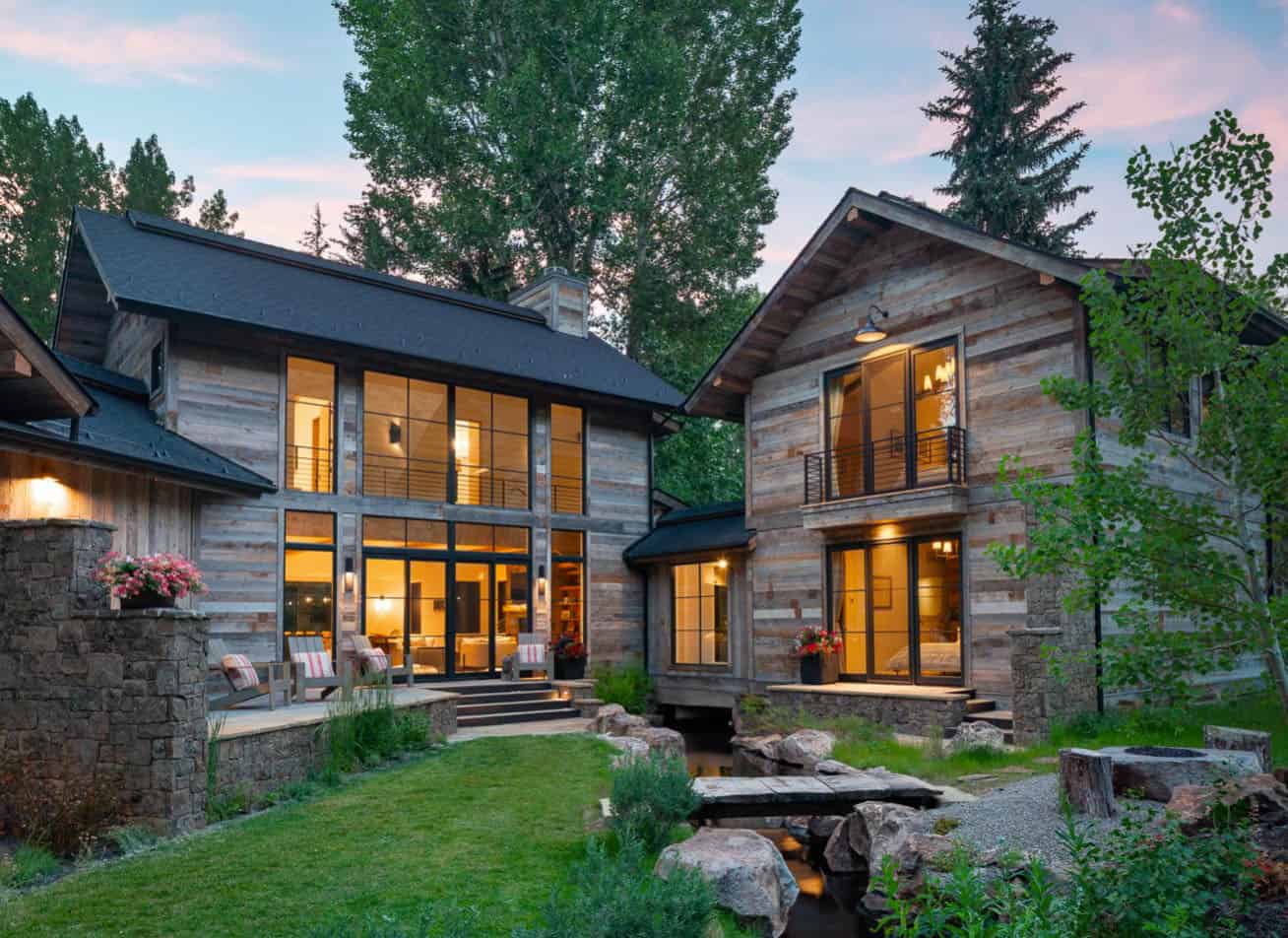 contemporary mountain home exterior
