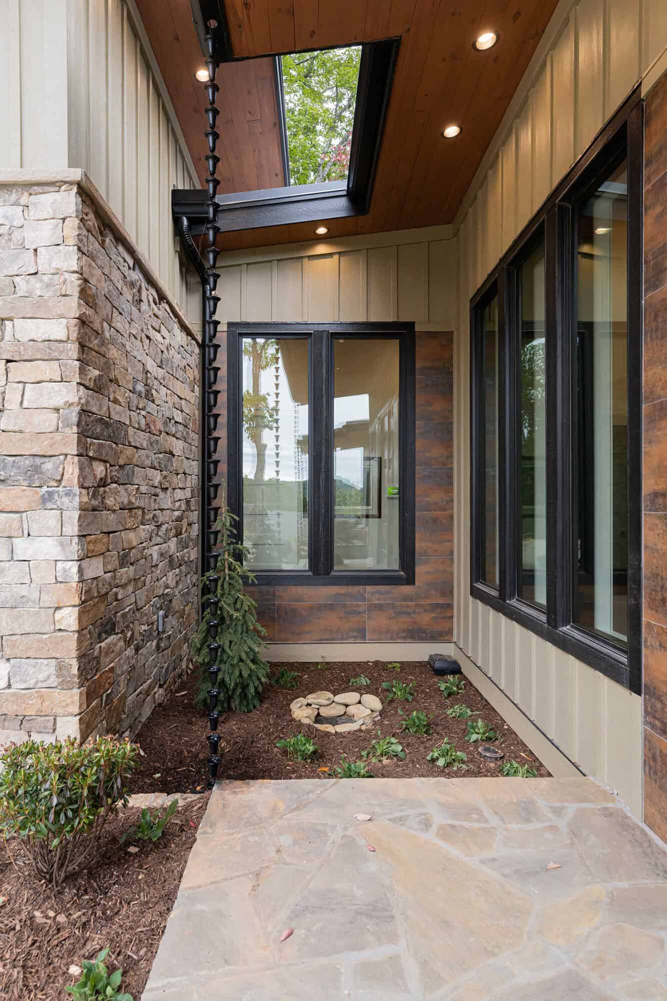 contemporary home exterior entry