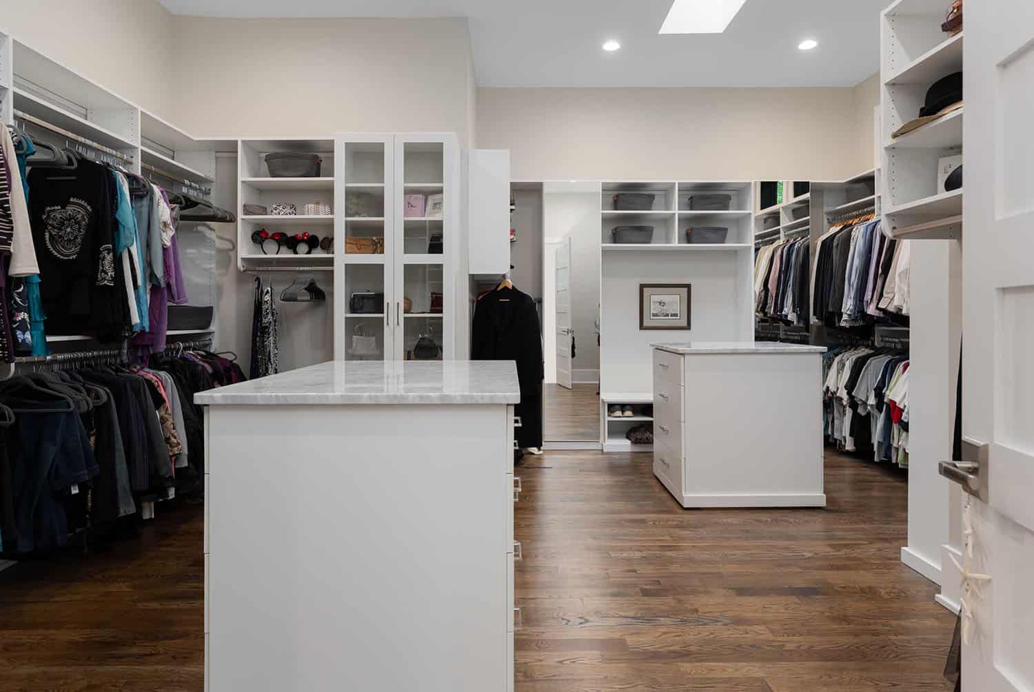 contemporary walk-in closet