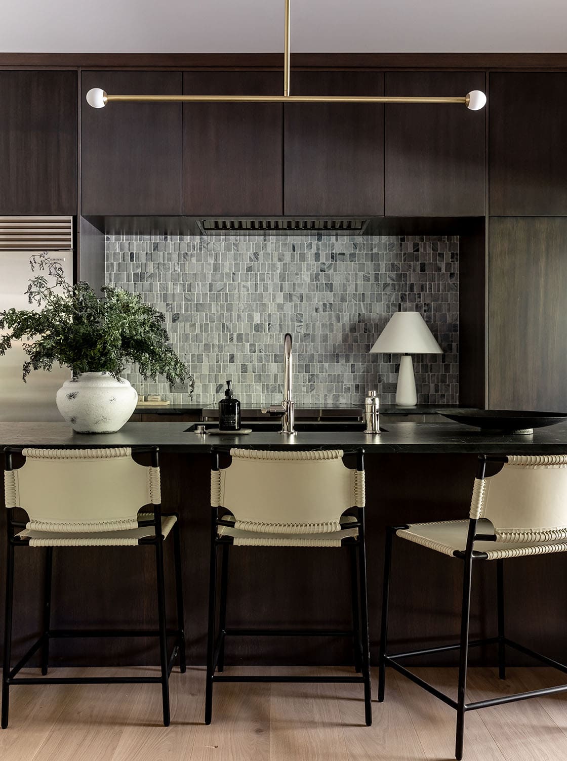 contemporary home bar