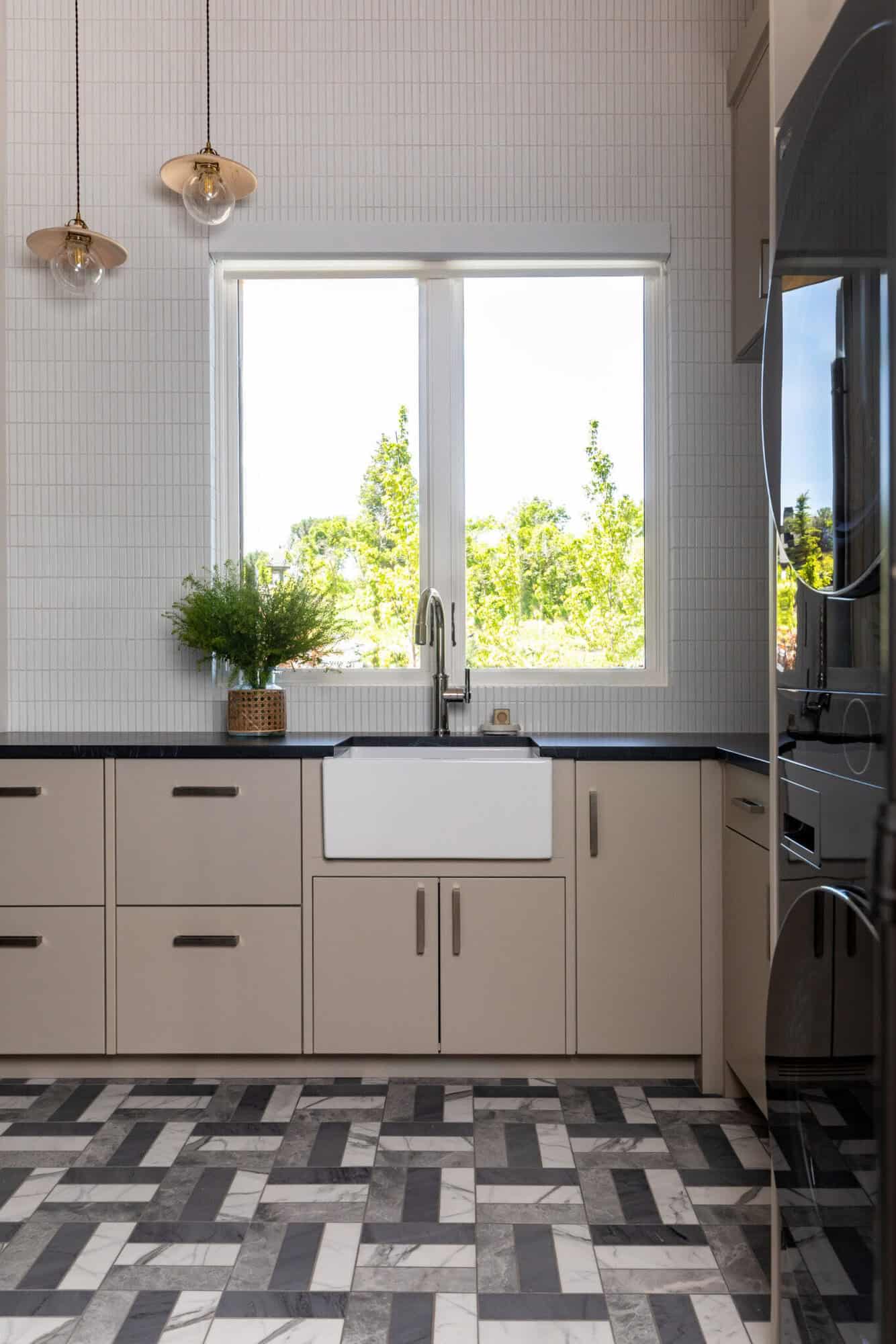 contemporary laundry room