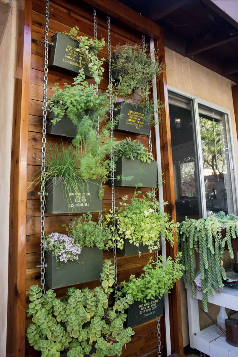 vertical hanging herb garden