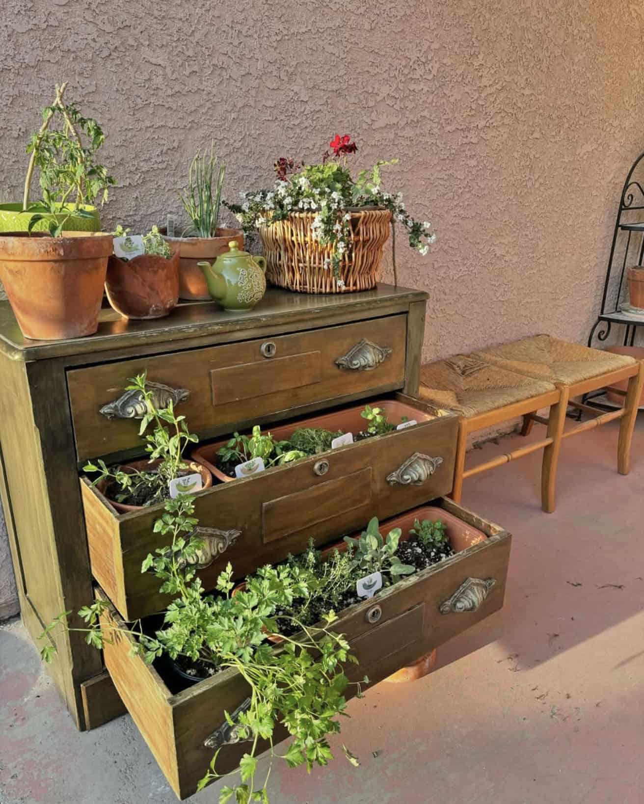 herb garden dresser
