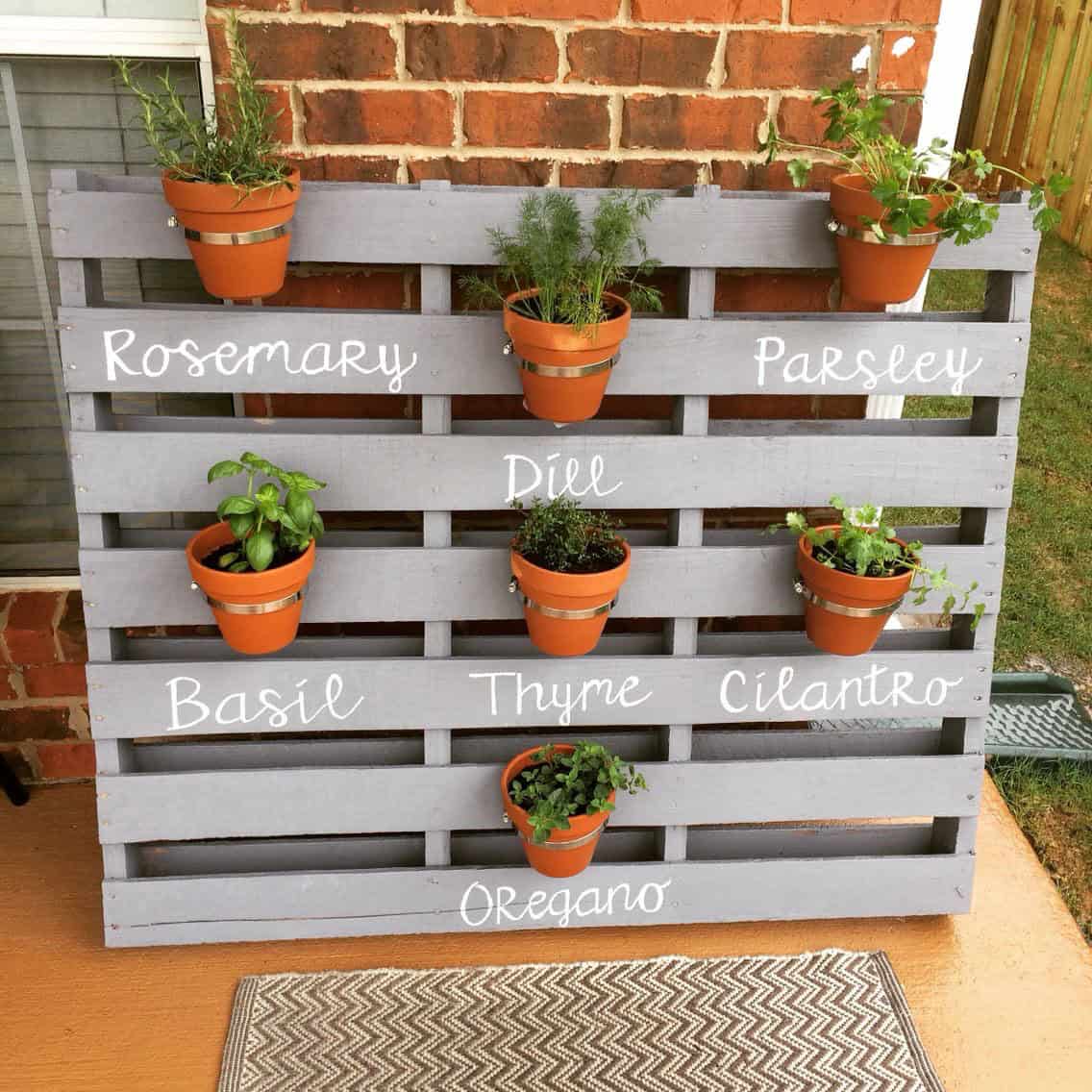 diy pallet herb garden