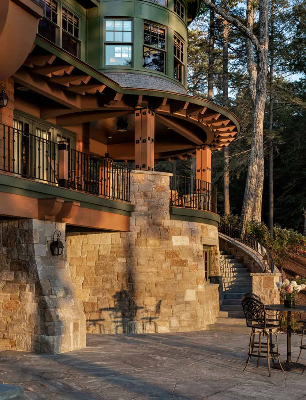 rustic lake house exterior