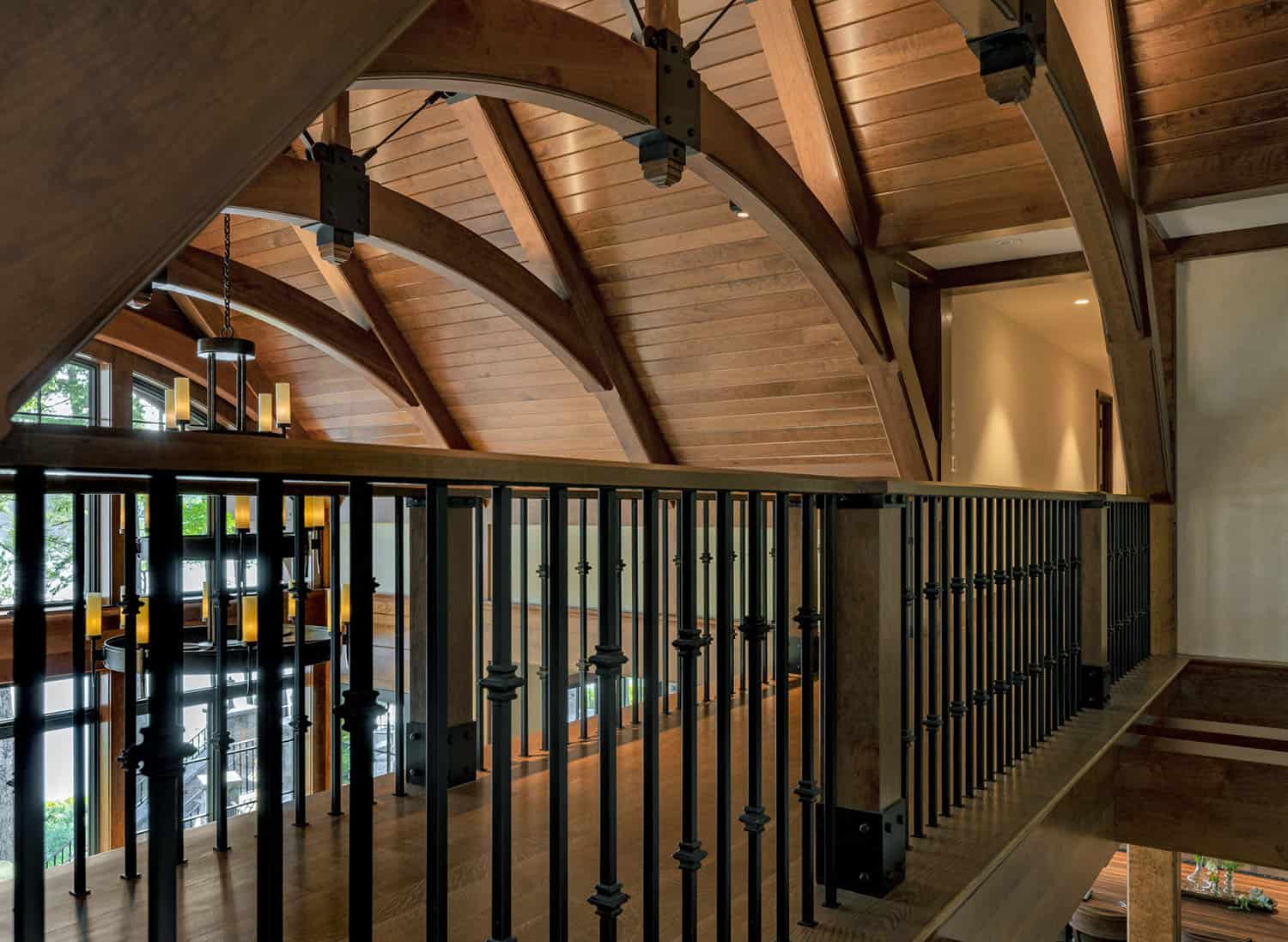 rustic upstairs hallway