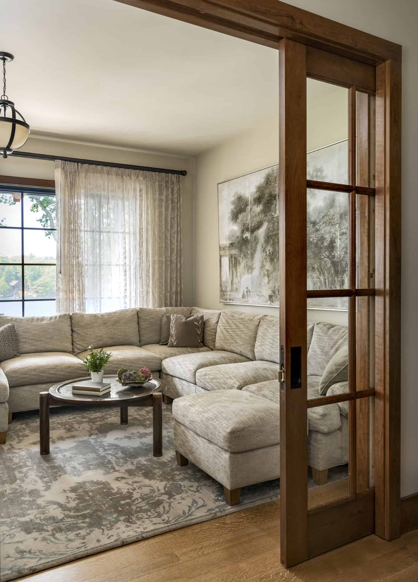 rustic family room